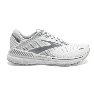 Brooks Adrenaline GTS 22 Road Running Shoes - Womens, White/Grey | IE-RCO280479